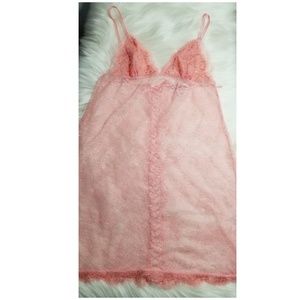Victoria's secret lace baby pink slip xs